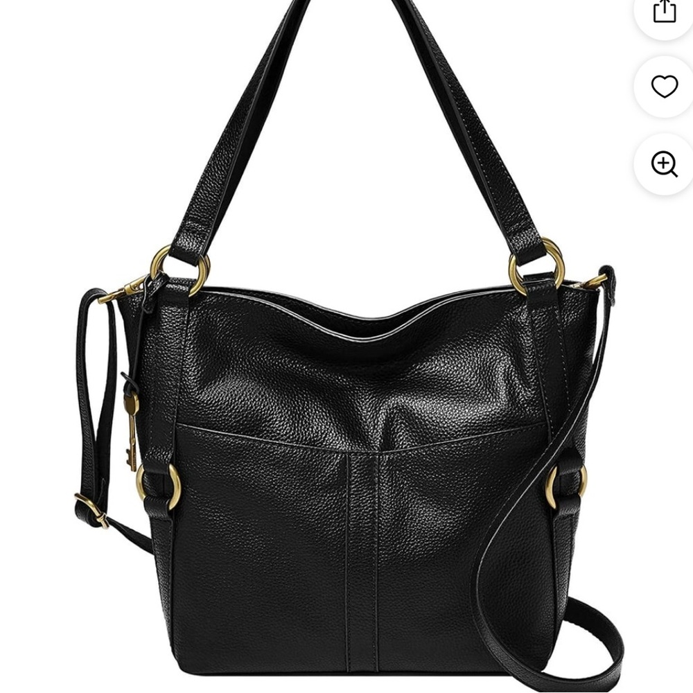 NWT Fossil Sam Leather Shopper Tote Purse Handbag